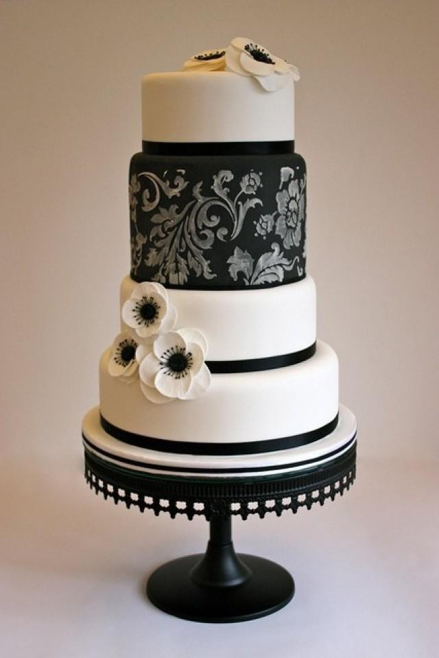 Black And White Wedding Cake
 Black And White Wedding Black White Cake Weddbook
