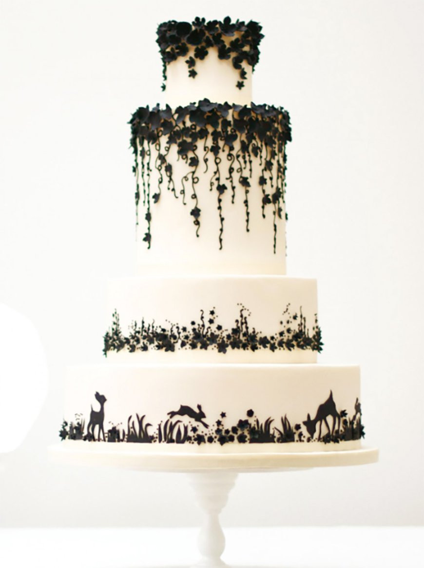 Black And White Wedding Cake
 Black and White Wedding Theme Wedding Ideas by Colour
