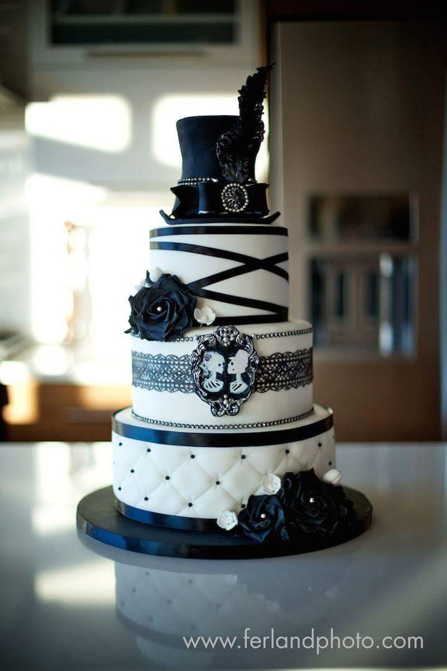 Black And White Wedding Cakes
 Black And White Wedding Cake CakeCentral