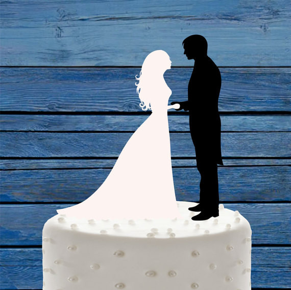 Black Groom White Bride Wedding Cake Toppers
 Wedding Cake Topper Black And White Mr&Mrs Wedding Cake