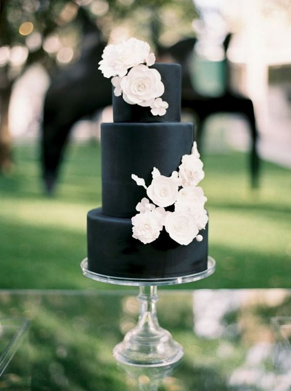 Black Wedding Cakes
 10 Brilliant Matter Black Wedding Cake Ideas for 2018