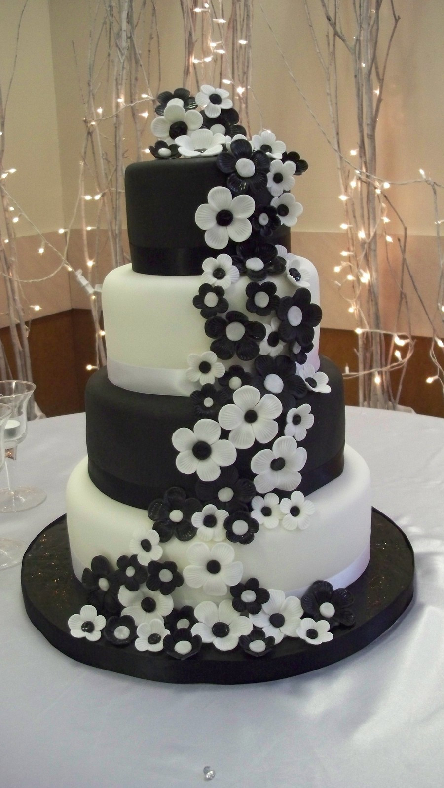 Black Wedding Cakes
 Black And White Wedding Cake CakeCentral