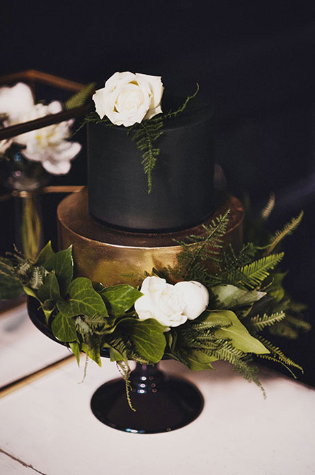 Black White And Gold Wedding Cakes
 Black & Gold Wedding Inspiration Colour Ideas