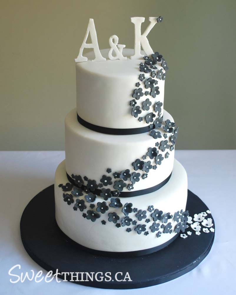Black White Wedding Cake
 SweetThings Black & White Wedding Cake
