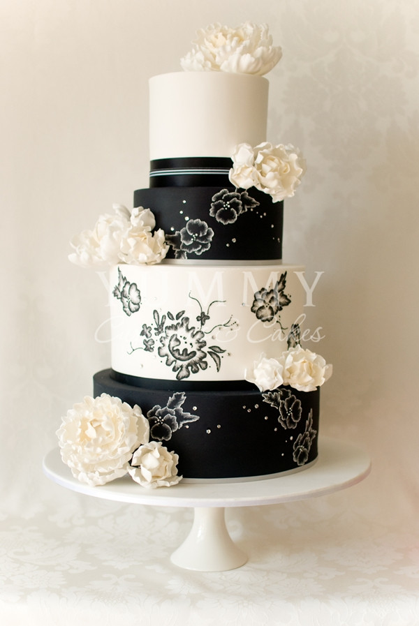 Black White Wedding Cake
 Wedding Cakes Black And White