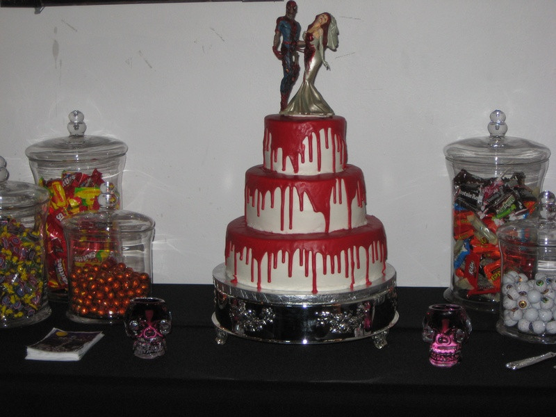 Bloody Wedding Cakes
 Halloween Wedding Cake Shimmy Shimmy Cake