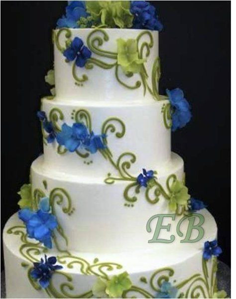 Blue And Green Wedding Cakes
 37 best images about Wedding green and blue on Pinterest