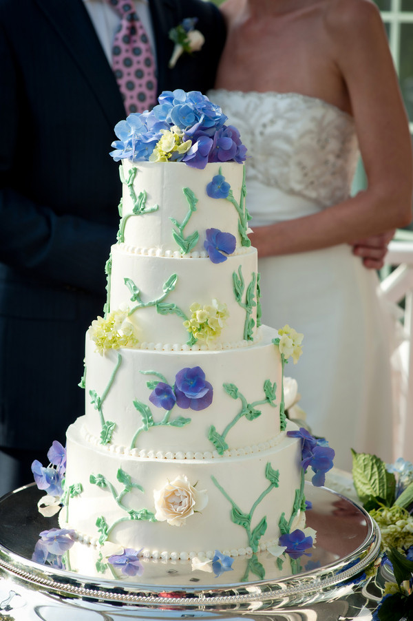Blue And Green Wedding Cakes
 Blue and Green Garden Style Wedding Cake Elizabeth Anne