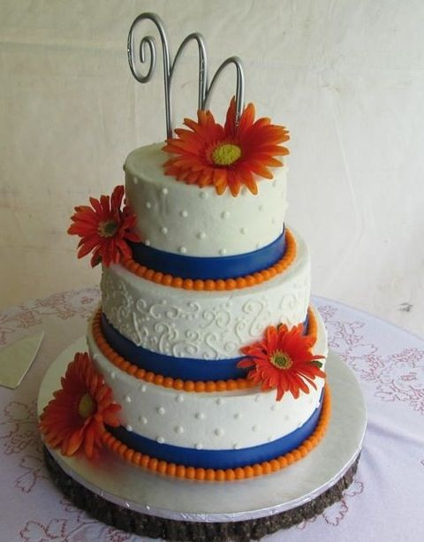 Blue And Orange Wedding Cakes
 Wedding cake Blue orange My pics Pinterest