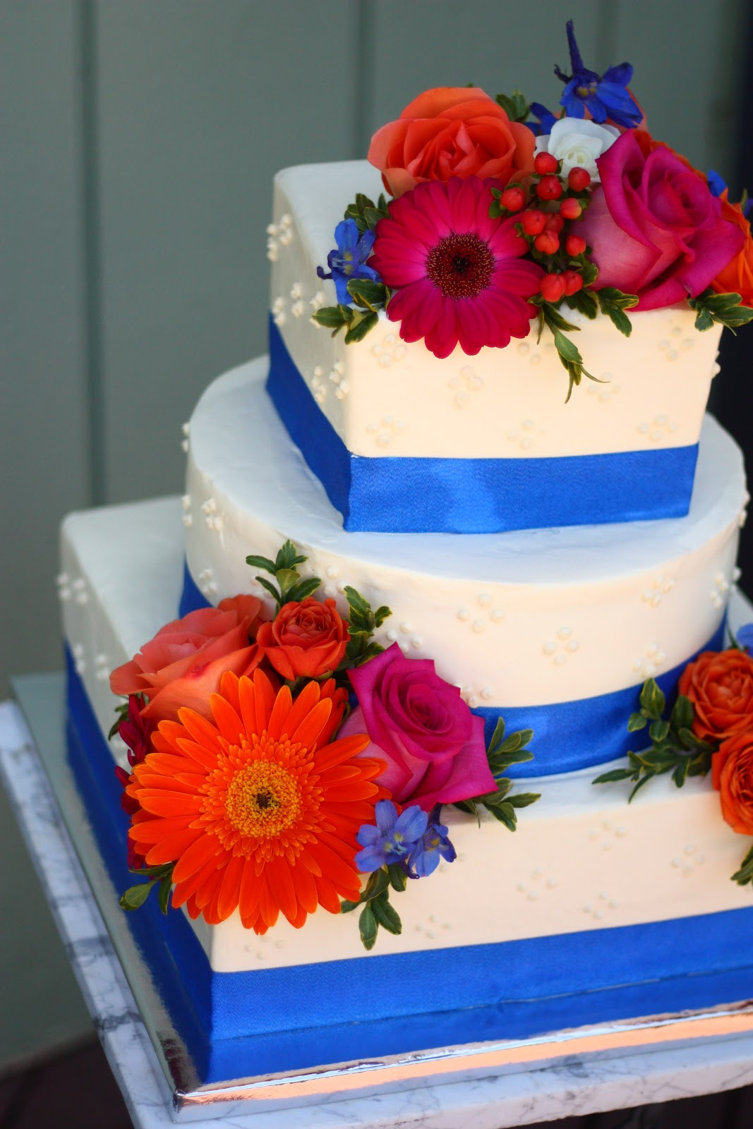 Blue And Orange Wedding Cakes
 Royal blue and orange wedding cakes idea in 2017