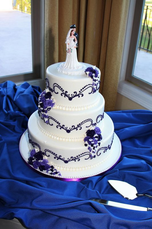 Blue And Purple Wedding Cakes
 Blue and White wedding cakes and Yummy cakes on Pinterest