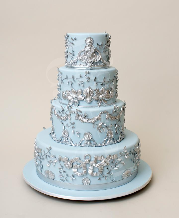 Blue And Silver Wedding Cakes
 wedding cake toppers Blue Wedding Cake Toppers