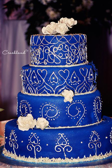 Blue And Silver Wedding Cakes
 The Royal Blue & Silver Wedding Cake Paperblog