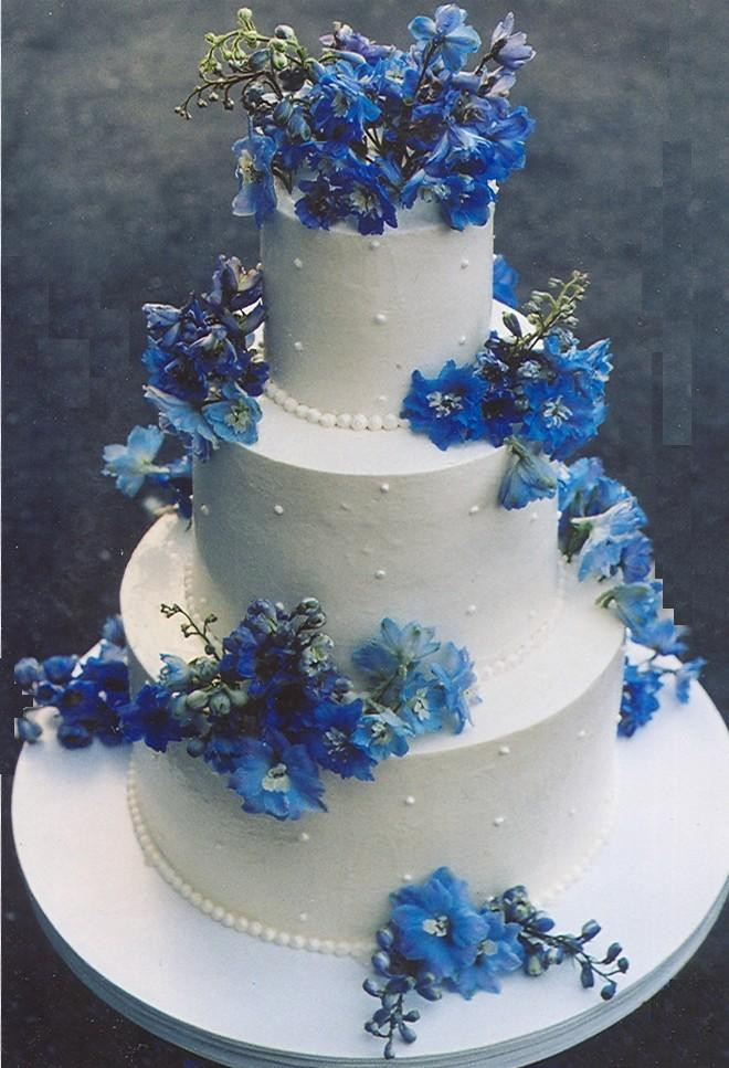 Blue And White Wedding Cake
 Wedding Cakes Hydrangea Wedding Cakes