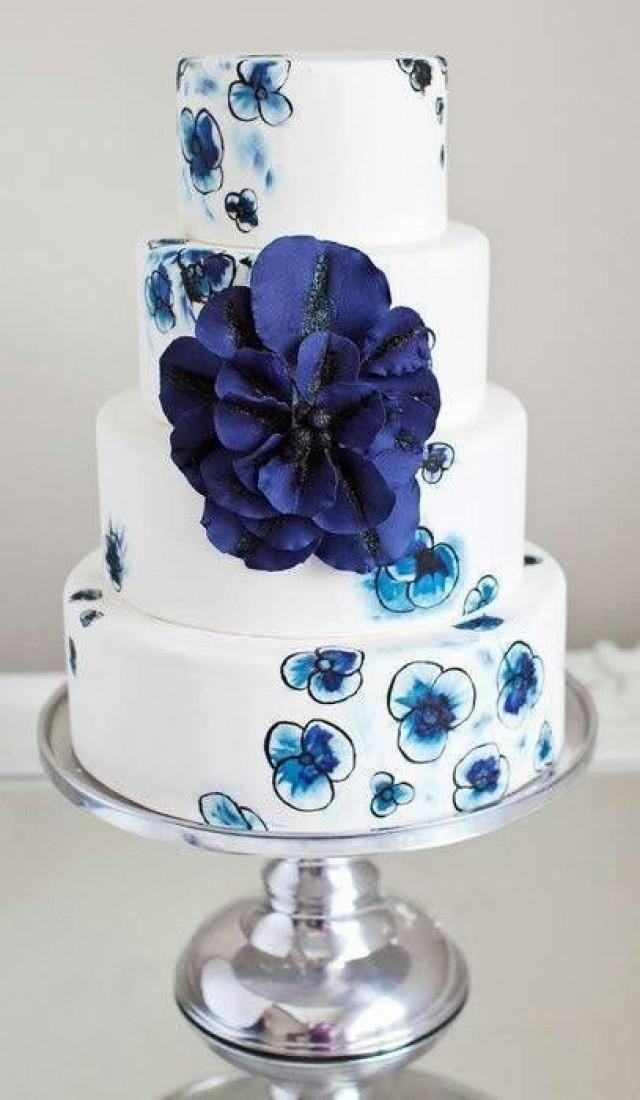 Blue And White Wedding Cake
 Wedding Cupcakes Blue And White Cake Weddbook