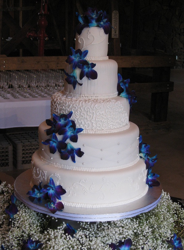 Blue Wedding Cakes
 Katie s Cakes Blue Orchid Wedding Cake