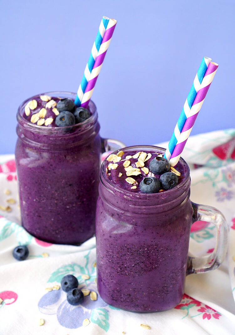 Blueberries Smoothies Healthy
 Healthy Blueberry Muffin Smoothie Recipe Happiness is