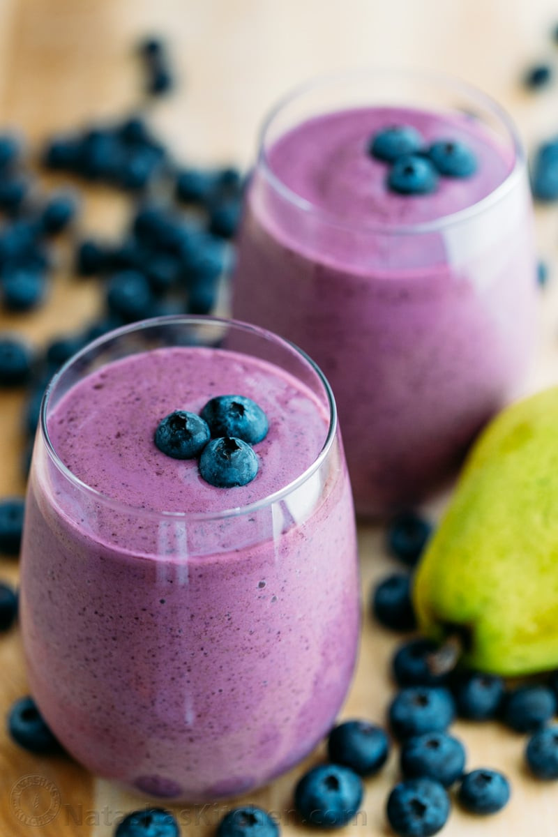 Blueberries Smoothies Healthy
 healthy blueberry smoothie with greek yogurt