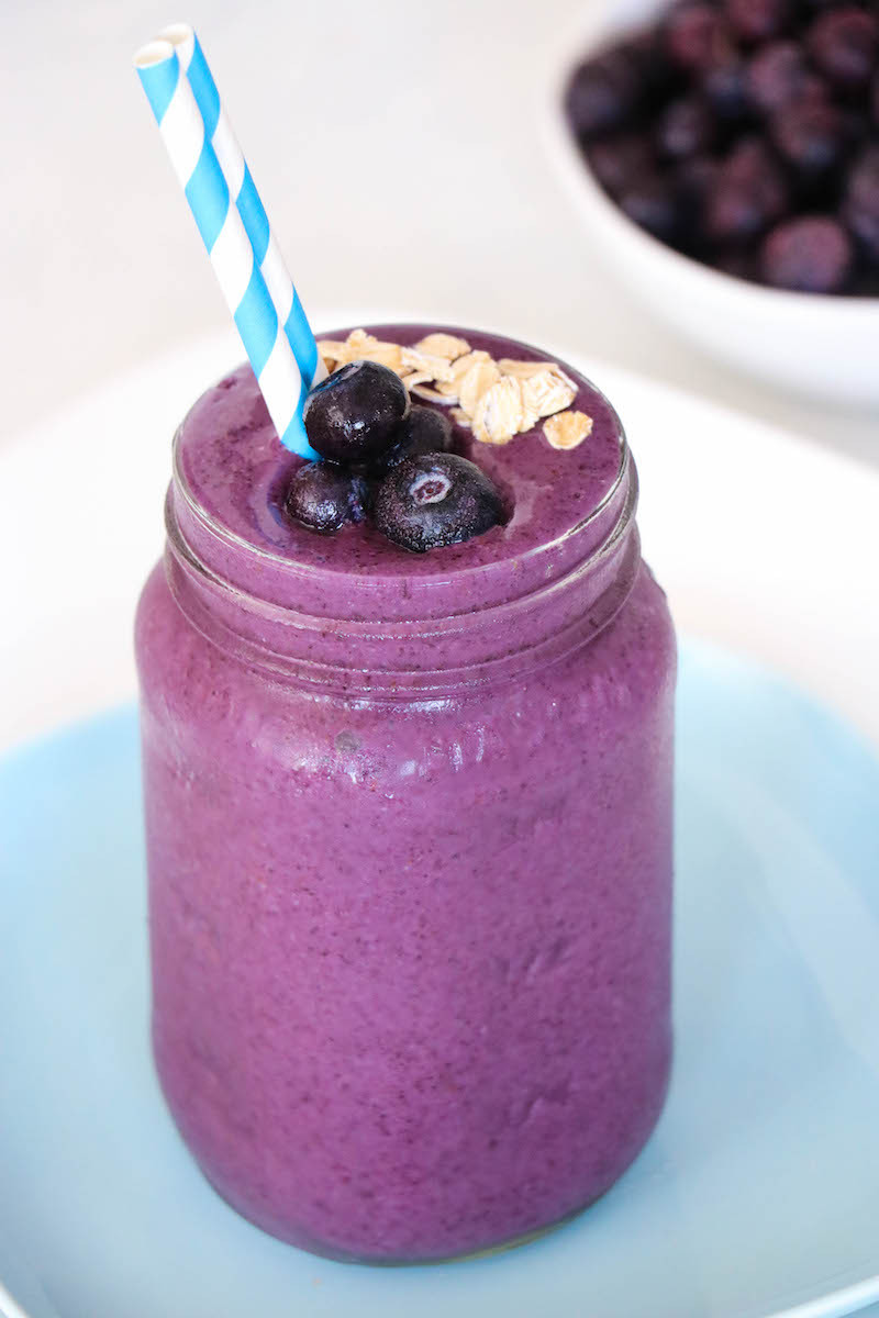 Blueberries Smoothies Healthy
 Healthy Vegan Blueberry Muffin Smoothie
