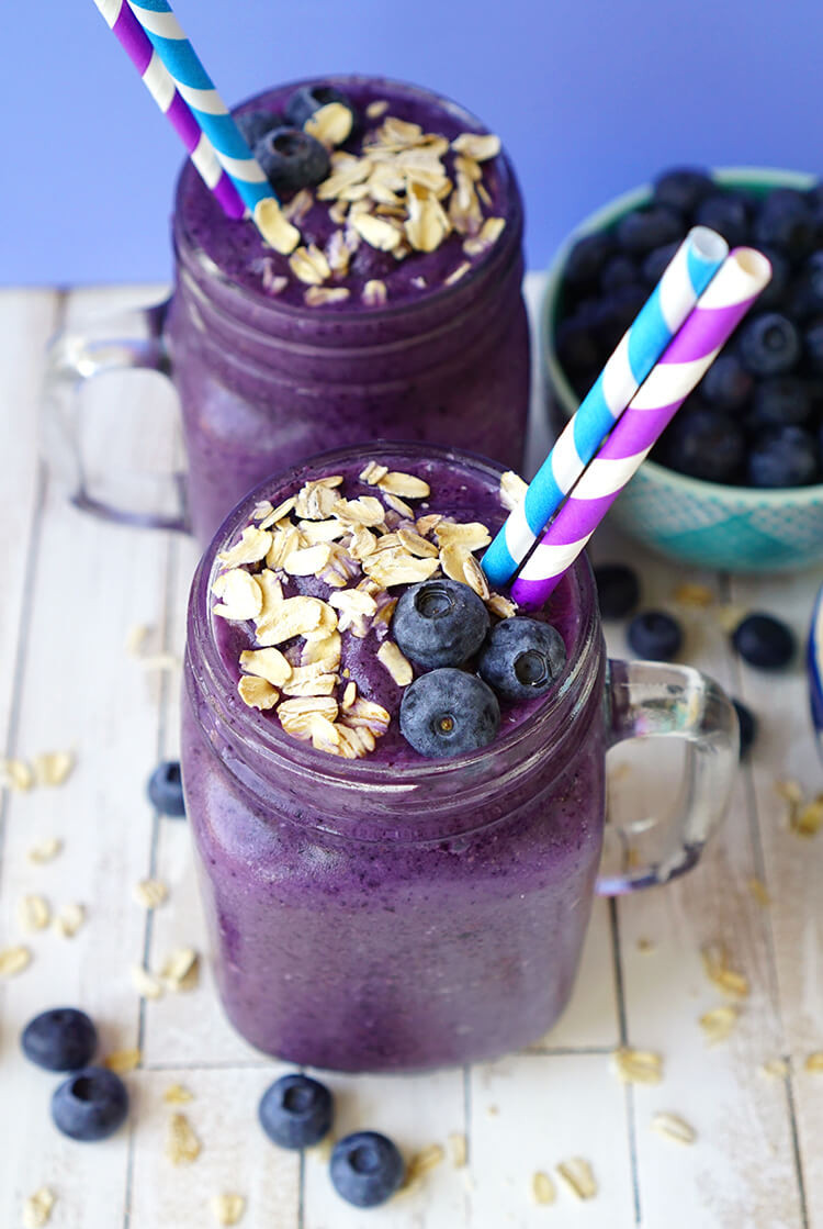 Blueberries Smoothies Healthy
 Healthy Blueberry Muffin Smoothie Recipe Happiness is