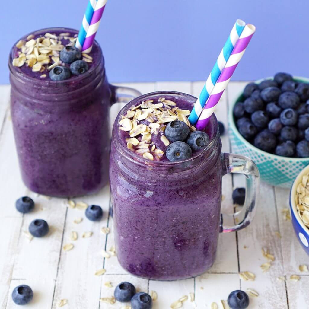 Blueberries Smoothies Healthy
 Healthy Blueberry Muffin Smoothie Recipe Happiness is