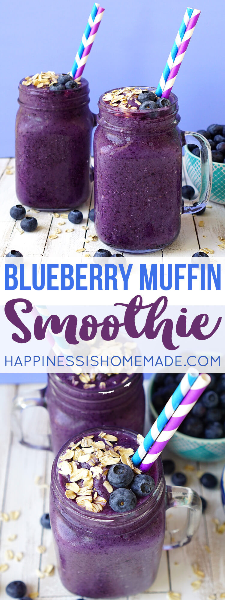 Blueberry Smoothies Healthy
 Healthy Blueberry Muffin Smoothie Recipe Happiness is