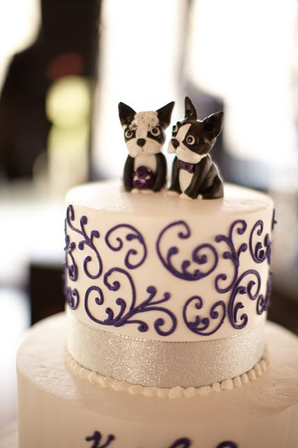 Boston Wedding Cakes
 Boston Terrier Wedding Cake Topper