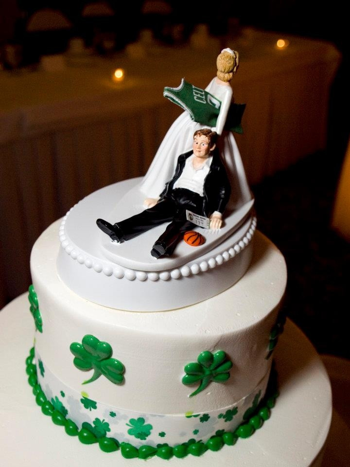 Boston Wedding Cakes
 Boston Celtics Cake Topper Basketball