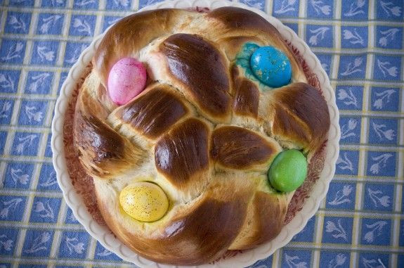 Braided Easter Egg Bread
 Natural egg dyes braided bread lemon shortbread and