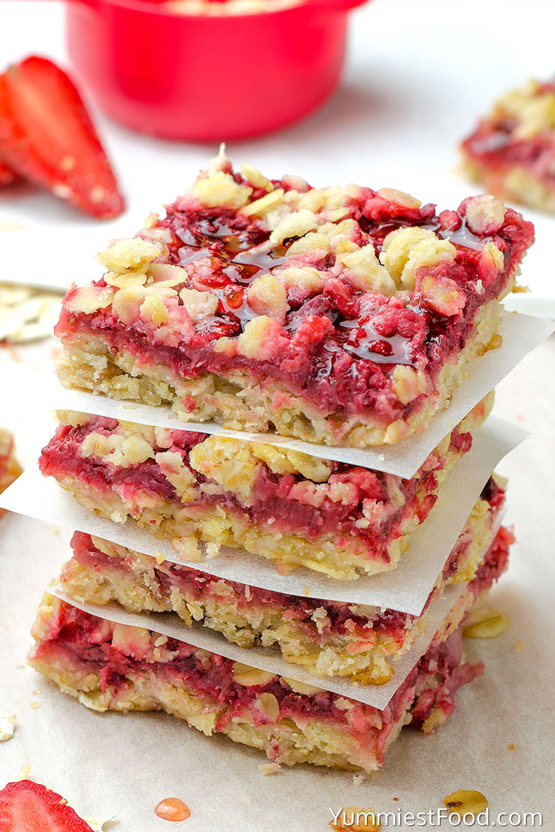 Breakfast Bars Healthy
 Healthy Breakfast Strawberry Oatmeal Bars Recipe from