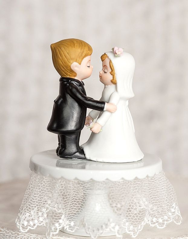 Bride And Groom Toppers For Wedding Cakes
 Cute Classic Bride and Groom Wedding Cake Topper