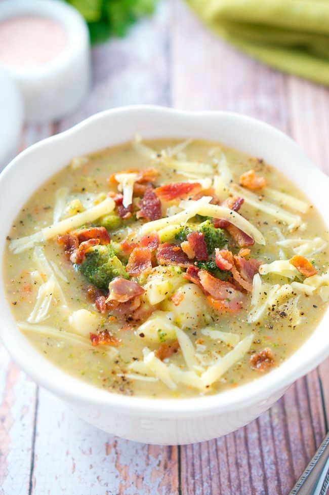 Broccoli Soup Healthy
 Loaded Broccoli and Potato Soup Delicious Meets Healthy