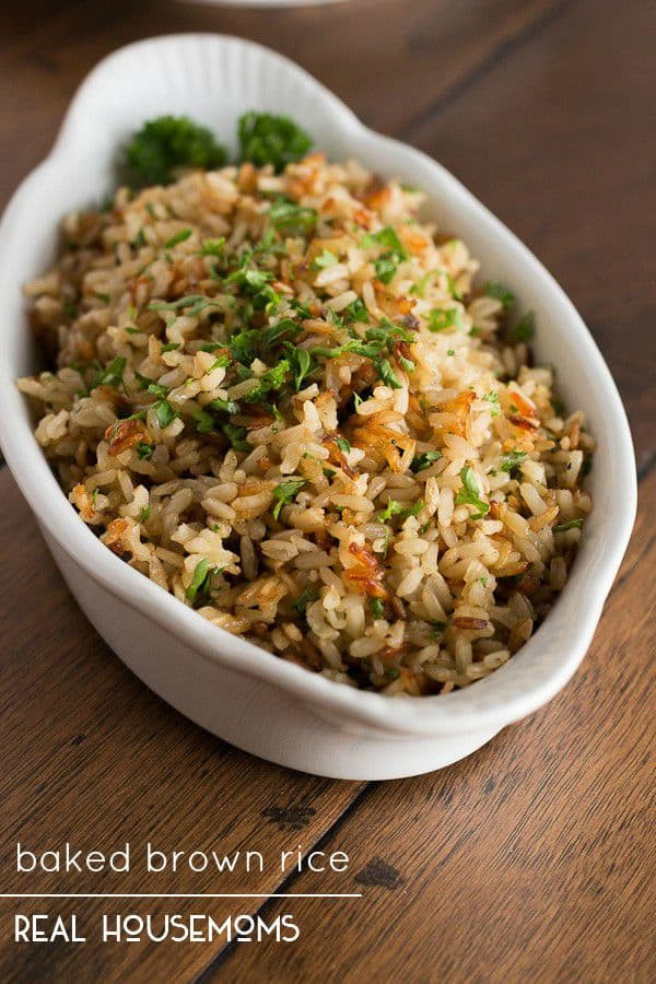 Brown Rice Recipe Healthy
 Baked Brown Rice ⋆ Real Housemoms