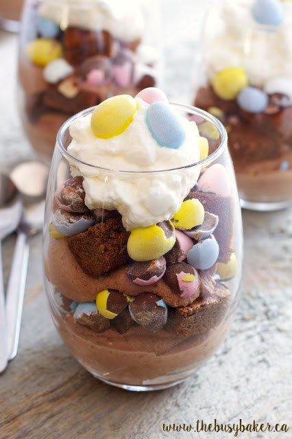 Brownie Easter Desserts
 Mini Eggs Easter Brownie Parfaits The Busy Baker