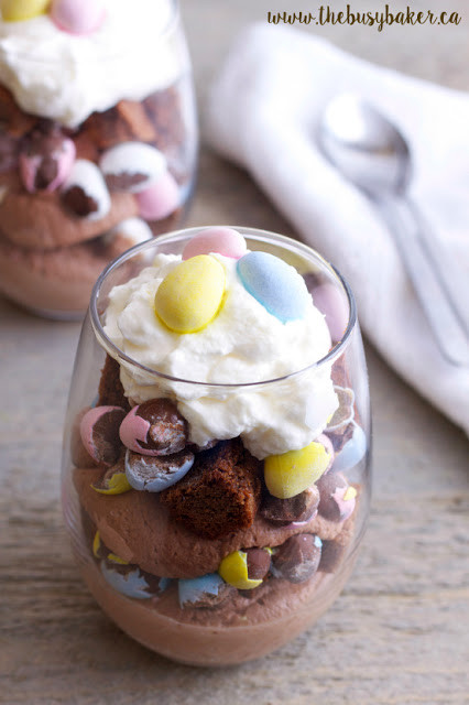 Brownie Easter Desserts
 Mini Eggs Easter Brownie Parfaits The Busy Baker