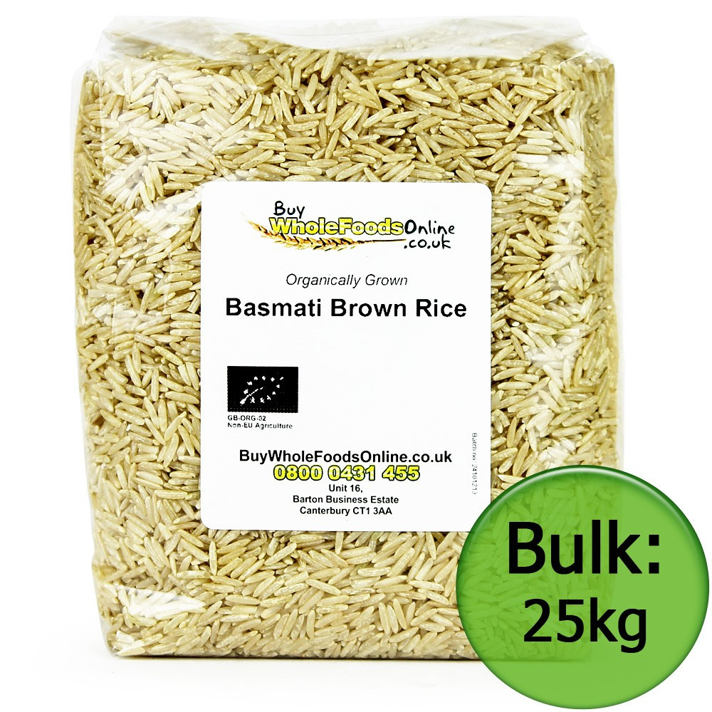 Bulk Organic Brown Rice
 Organic Basmati Brown Rice 25kg