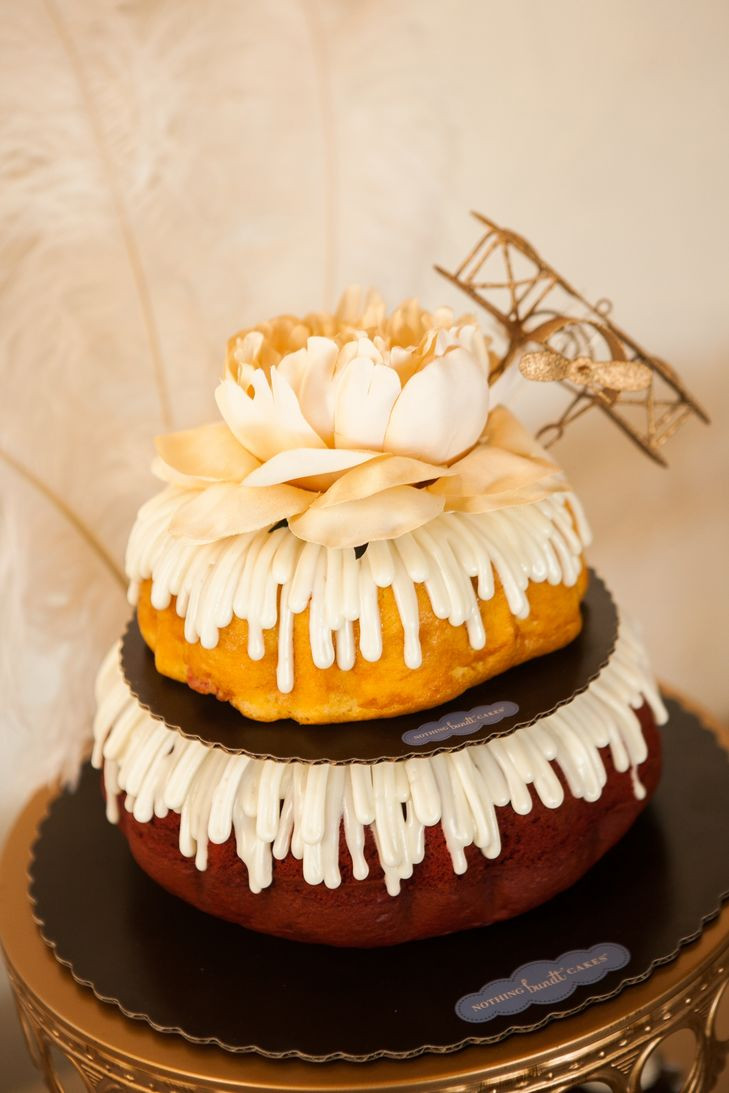 Bundt Wedding Cake
 Bundt Wedding Cake With Airplane Topper