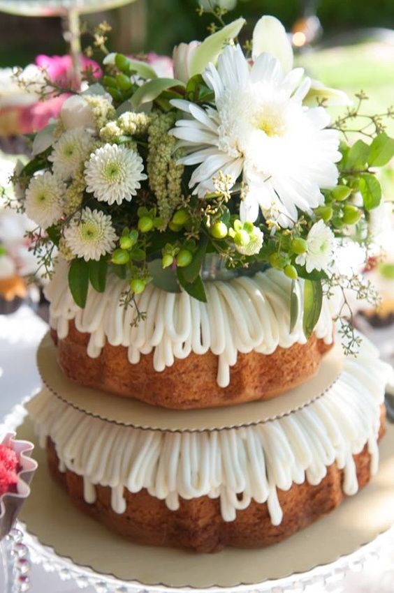 Bundt Wedding Cake
 What a pretty cake for a shower reception party Nothing