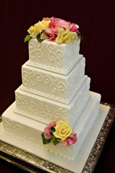 Buttercream Wedding Cakes St Paul Mn
 25 best ideas about Square Wedding Cakes on Pinterest