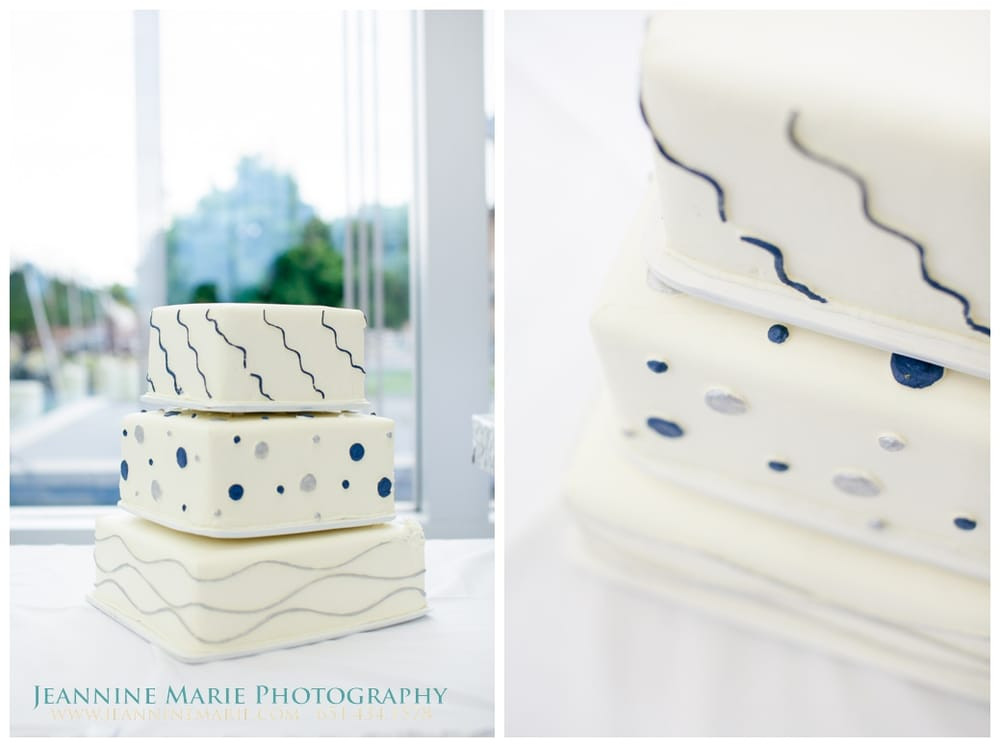 Buttercream Wedding Cakes St Paul Mn
 Blue and white wedding cake by Buttercream Yelp