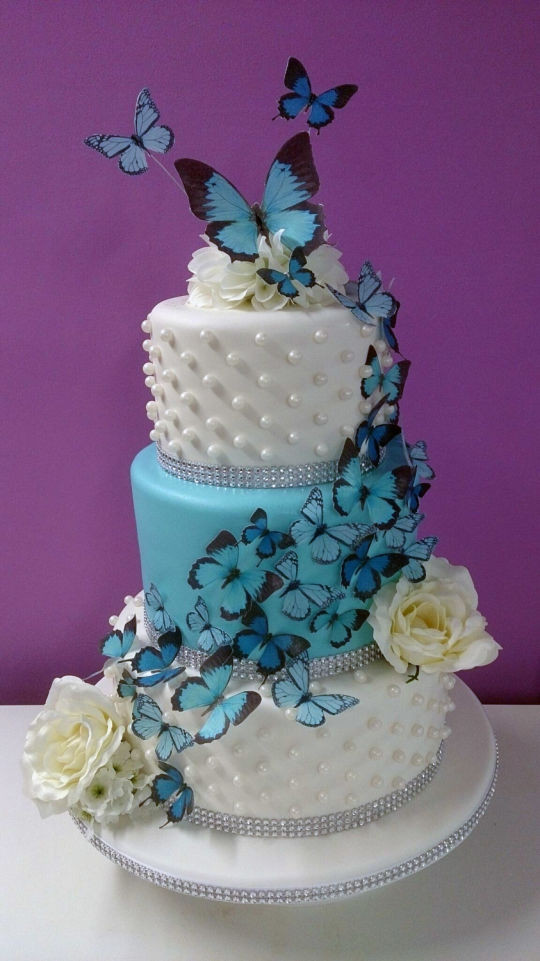 Butterfly Wedding Cakes
 3 Tier Butterfly Wedding Cake cake by Hayley Jane s