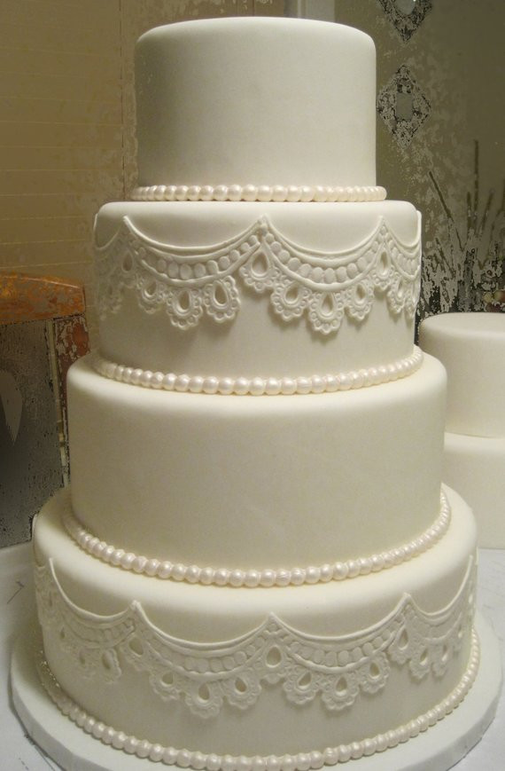 Buying Wedding Cakes
 Four Tier Fondant Wedding Cake Fake Wedding Cake Faux