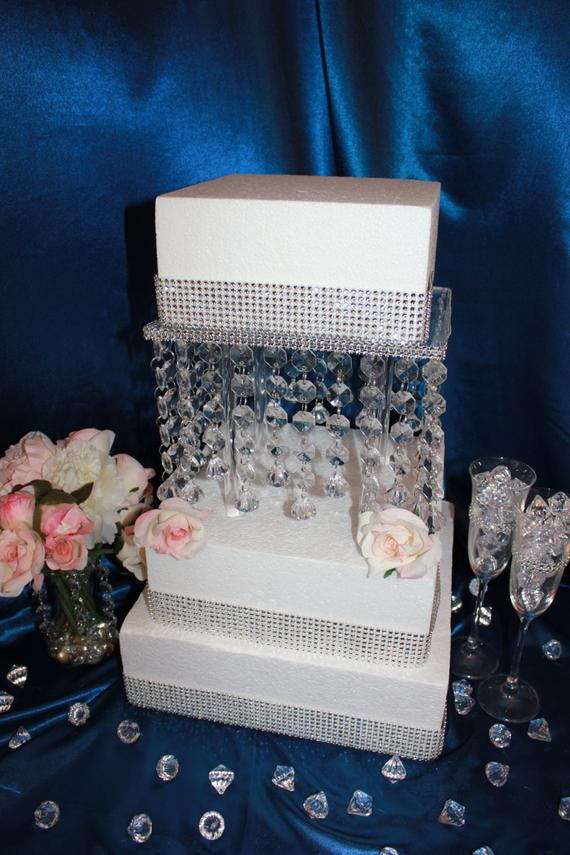 Cake Risers Wedding Cakes
 Crystal Wedding Cake Stand 1 Tier Riser by CakeDress on Etsy