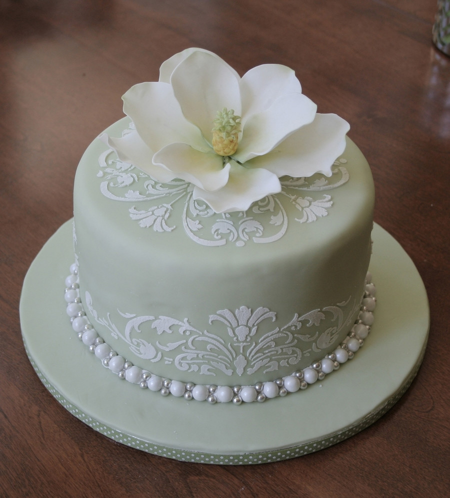 Cakes For Wedding Shower
 Magnolia Bridal Shower Cake CakeCentral