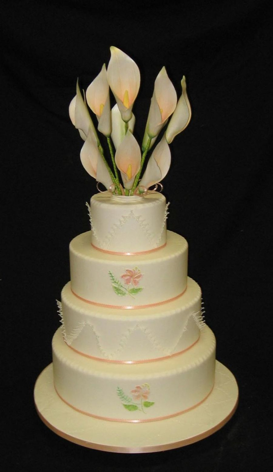 Calla Lilies Wedding Cakes
 Calla Lily Wedding Cake CakeCentral