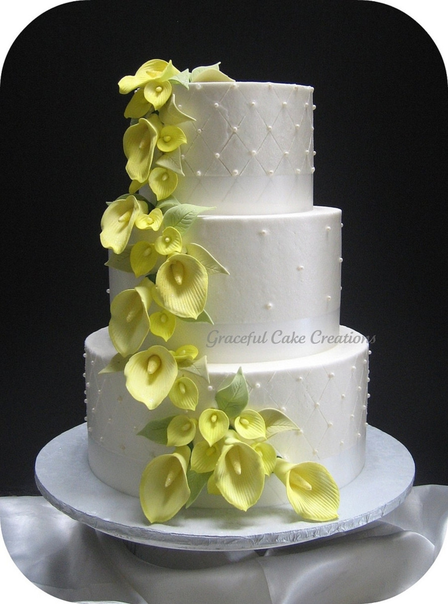 Calla Lilies Wedding Cakes
 Yellow Calla Lily Wedding Cake CakeCentral