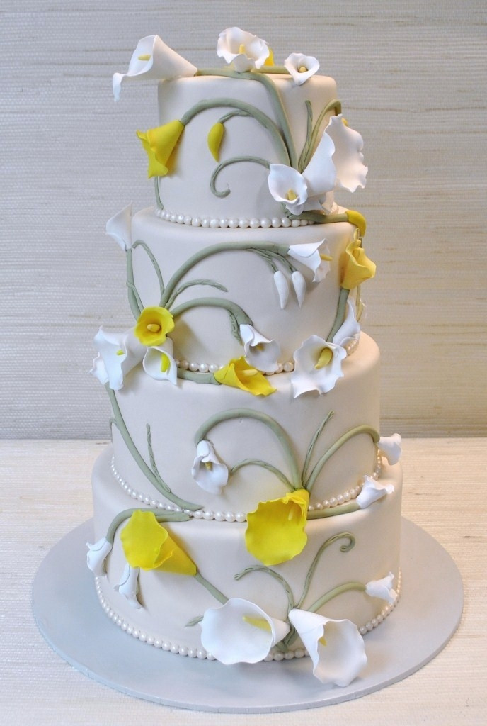 Calla Lily Wedding Cakes
 Extraordinary 5 Tier Wedding Cake With Fantasy Ruffled Gum