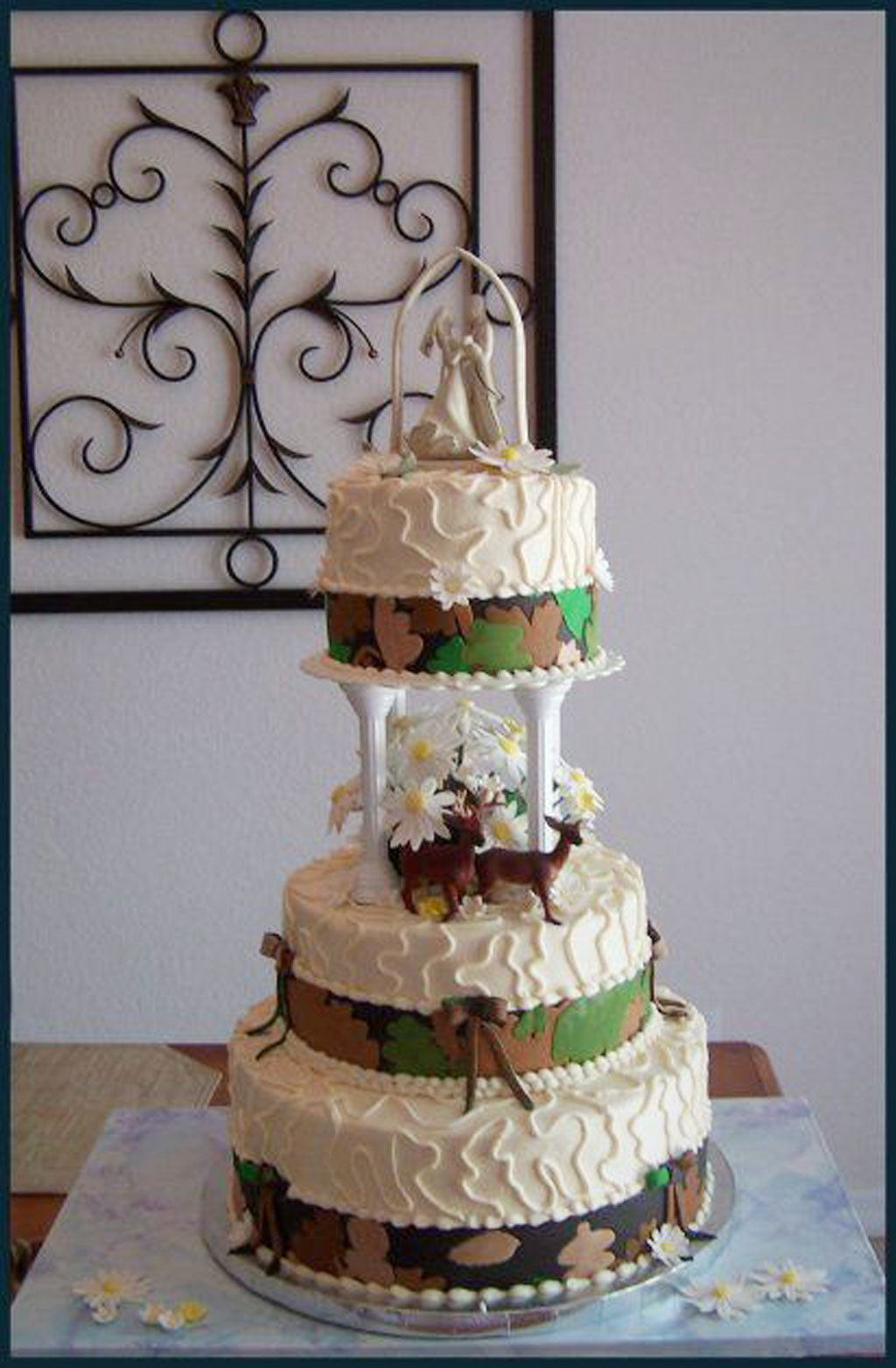 Camo Wedding Cakes Ideas
 White Camouflage Wedding Cake Wedding Cake Cake Ideas by