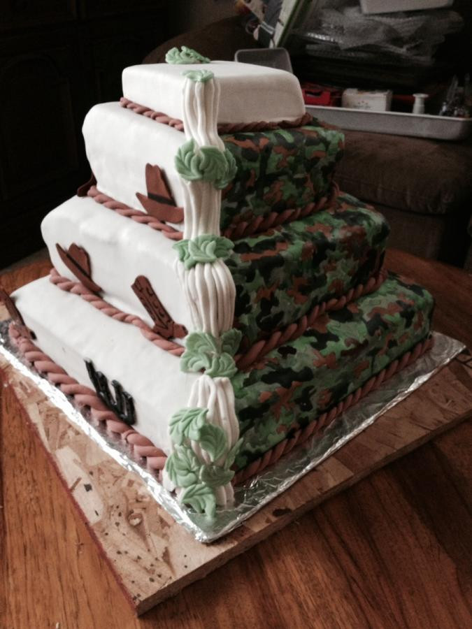 Camouflage Wedding Cakes
 Camo wedding cake cake by Lisa Zaehler Z Kitchen Zink