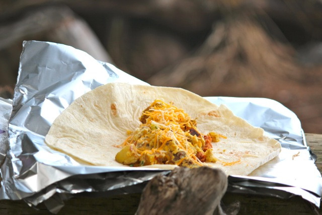 Camping Breakfast Burritos
 Campfire Breakfast Burritos